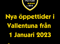 Ändrade öppettider i Vallentuna från 1 Jan 23